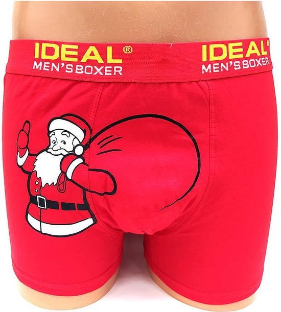 Kerst boxershort heren ondergoed mannen boxershort rood maat M/L | bol.com