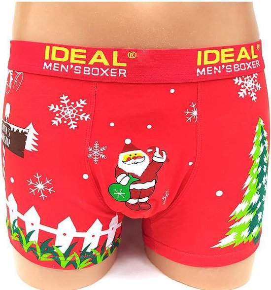 Kerst boxershort heren ondergoed mannen boxershort rood maat L/XL | bol