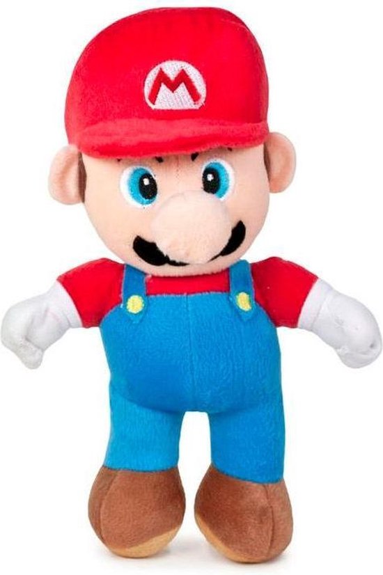 Afbeelding van het spel knuffel Super Mario 30 cm polyester blauw/rood