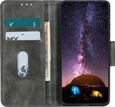 Pasjeshouder Telefoonhoesje - Wallet Case - Portemonnee Hoesje - Booktype Hoesje voor Samsung Galaxy A51 5G - Donker Groen