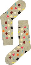 Confetti Sokken maat 41-46 - Grijs - Grappige Sokken