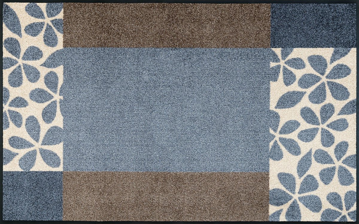 Kleen-Tex Deurmat Wash&Dry Florita Grey - 75 x 120cm
