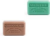 2x Soap bar - Savon de marseille Menthe en Chocolade