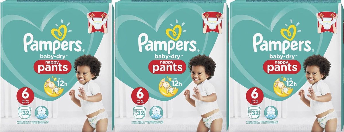 ziek magnifiek Landgoed Pampers - Luiers - Baby Dry Pants - Maat 6 - 3 x 32 (96) Stuks -  Voordeelverpakking | bol.com