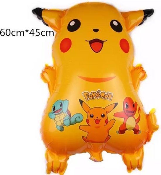 Pikachu Ballon Pokemon, Kinderballon, Folieballon, Pokémon 60 x 50cm - Pikachu - Pikachu Ballon