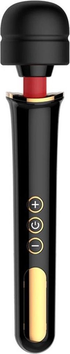 Goedkoopste Wand Massager- Vibrator- Ultra Sterk - -Groot- USB Oplaadbaar - Zwart- 20 Functies - Cadeau Tip!