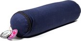 Yogi & Yogini - Yoga Mini Bolster - Biologisch - Biokatoen - Donkerblauw (12 x 40cm)