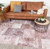 Patchwork vloerkleed - Lago Rood Roze 270x370cm