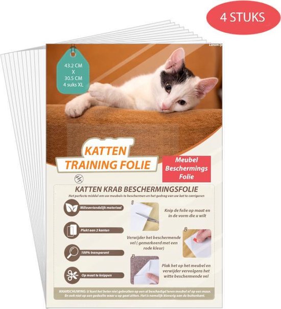 Kattenkrabmat, trimbare kattenbankbeschermer, platte Kattenkrabmat, trimbare kattenbankbeschermer, platte