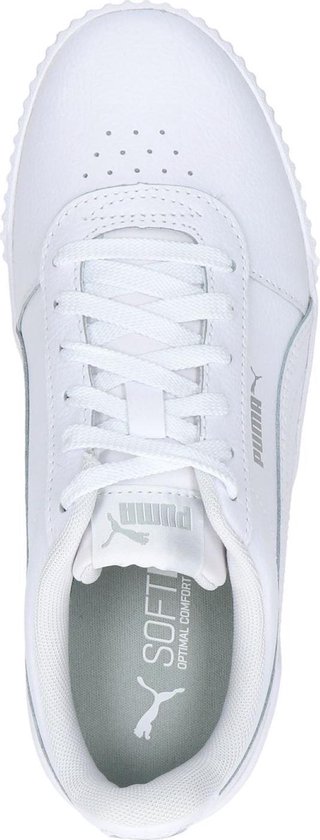 PUMA Carina L Sneakers Dames - Puma White-Puma White-Puma Silver - Maat 41  | Bestel nu!