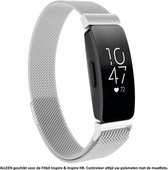 Milanees Horlogebandje - Geschikt Voor Fitbit Inspire/Inspire 2/Inspire HR - Maat S - Zilver - Wearablebandje