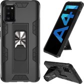 Samsung Galaxy A41 Hoesje Zwart - Magnetic Kickstand Armor Case