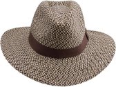Chapeau de plage Femme & Homme - Protection UV UPF50 + - Oscar Fedora - Légèrement tressé - Taille: 58cm - Couleur: Charcoal