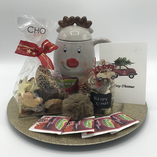 Kerstpakket "Winter glow" 185 gram chocolade 160 gram