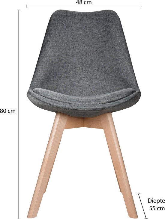 WOLTU 2 eetkamerstoelen keuken-/woonkamerstoelen, design van kunstleer