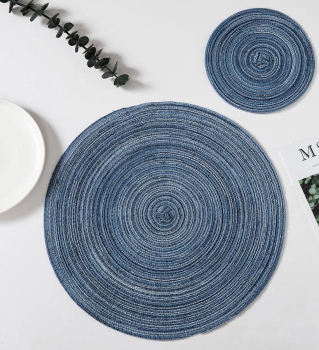 Placemat Kunststof Tafelkleed Onderlegger Decoratieve Placemats Ø38