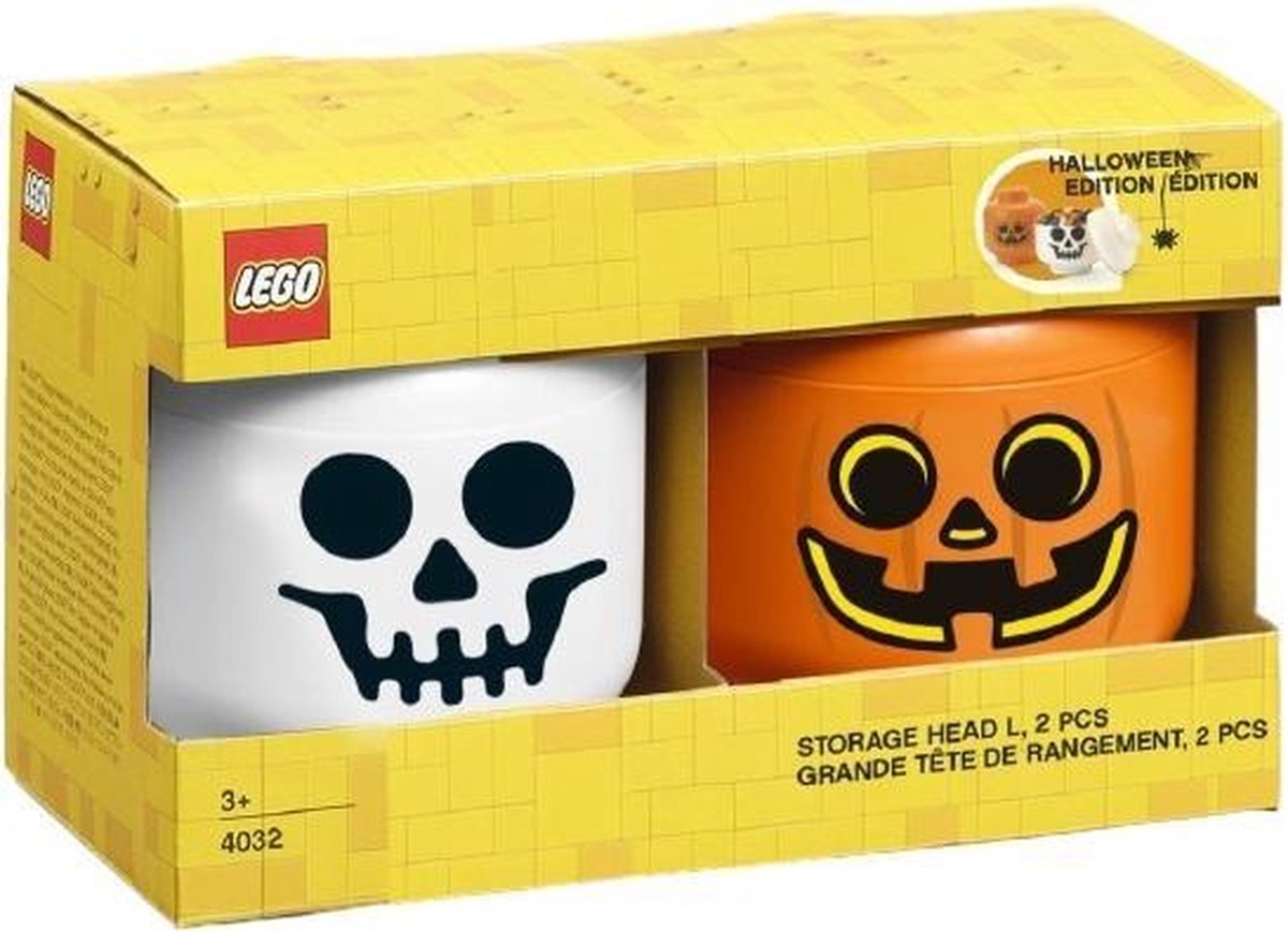 Lego Coffret De Rangement Citrouille Et Squelette 24 Cm Pp Wit/ Orange | bol