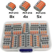 DW4Trading® Assortimentdoos lasklemmen connectors 17 delig 3, 4 en 5 voudig