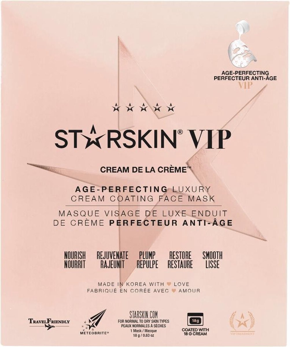 Starskin VIP Cream de la Creme Age Perfecting Sheet Face Mask
