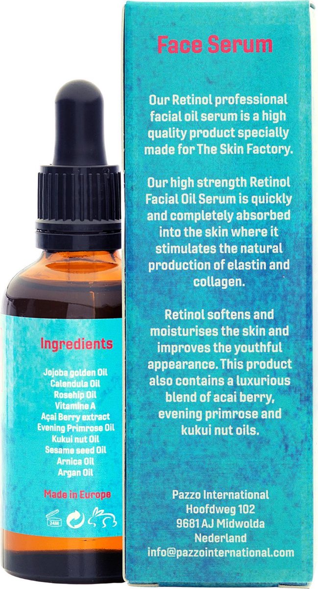 Sérum Rétinol 50 ML Avec Bêtacarotène (provitamine A) & Acide