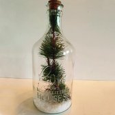 Kerst Fles met groen en led verlichting