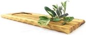 Zethome | Olijfhouten Houten Beker Mini Dienblad met Vakken | 10x20cm