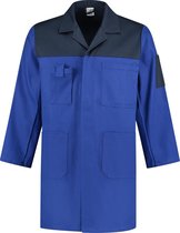 EM Workwear Stofjas 2-kleurig 100% katoen korenblauw / navy - Maat 164