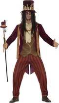 Smiffy's - Heks & Spider Lady & Voodoo & Duistere Religie Kostuum - Onheilspellende Voodoo Medicijnman Kostuum - Rood, Bruin - Large - Halloween - Verkleedkleding