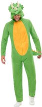 Smiffy's - Dinosaurus Kostuum - Dinosaurus Triceratops Prehistorie Kostuum - Groen - Medium - Halloween - Verkleedkleding