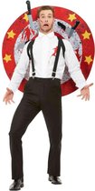 Smiffy's - Circus Kostuum - Circusact Messenwerp Set Vierdelig Man - Rood - Medium - Halloween - Verkleedkleding