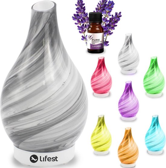 Kwijting Bekijk het internet met tijd Lifest Aroma Diffuser Glas – Incl. Lavendel Etherische Olie - 7 Lichten |  bol.com