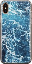iPhone XS Max hoesje siliconen - Oceaan - Soft Case Telefoonhoesje - Natuur - Transparant, Blauw