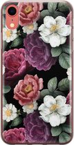 iPhone XR hoesje siliconen - Flowers - Soft Case Telefoonhoesje - Bloemen - Transparant, Multi