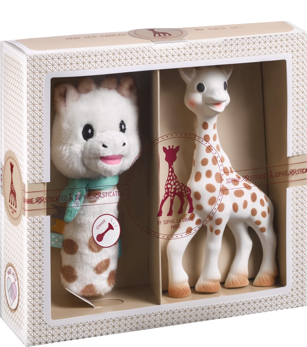 Goedkoopste Sophie de giraf Sophiesticated Cadeauset - Baby speelgoed - Sophie de giraf & Knijprammelaar - Kraamcadeau – Babyshower cadeau - 4-Delig