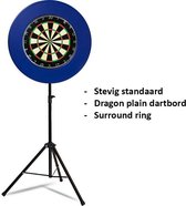 Dragon darts - Portable dartbord standaard pakket - inclusief best geteste - dartbord en - dartbord surround ring - blauw