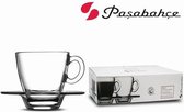 Pasabahce Aqua - Kop en Schotel - Set van 6 - 72 ml