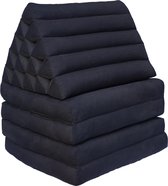 Kussens Woonkamer Vloerkussen - Uitklapbaar 225 cm Zwart Katoen