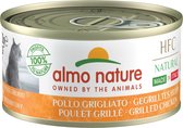 Almo Nature  Natvoer voor Katten - HFC Natural - 24 x 70g - Gegrilde Kip - 24 x 70 gram