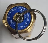 Compressor veiligheidsventiel 11 bar 3/8" aansluiting met ringblokkering