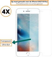 Fooniq Screenprotector Transparant 4x - Geschikt Voor Apple iPhone 6/6S/7/8 Plus