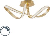 Paul Neuhaus belinda - Design LED Dimbare Plafondlamp met Dimmer - 1 lichts - L 65 cm - Goud/messing - Woonkamer | Slaapkamer | Keuken