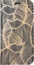 Design Softcase Booktype Samsung Galaxy A20e hoesje - Golden Leaves