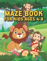 Maze Book For Kids Ages 4-8