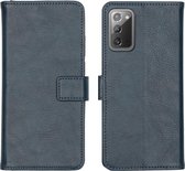 Samsung Galaxy Note 20 Hoesje met Pasjeshouder - iMoshion Luxe Booktype - Donkerblauw