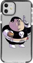 Hoesjes Atelier Zwart Frame Transparant Impact Case Dikke The Punisher voor IPhone 11 met ScreenProtector