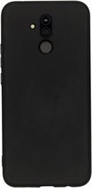 Hoesje Siliconen Geschikt voor Huawei Mate 20 Lite - Color Backcover - Zwart