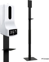 Automatische Zeepdispenser met  Koortsthermometer Zuil | Desinfectie Zuil | Infrarood Thermometer | Automatische Handzeepdispenser | Desinfectie Paal | Contactloze Desinfectie Zuil | Koortsth