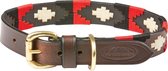 Weatherbeeta Honden Halsband met Patroon - Cowdray-brown-black-red-white - Maat Xs