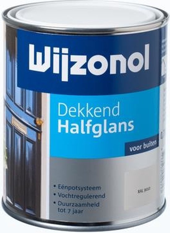 Blik Wijzonol Dekkend Halfglans verf in RAL 9010.