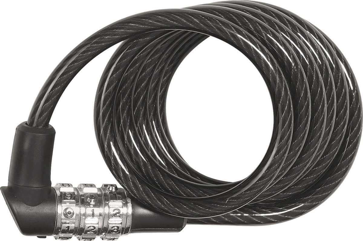 ABUS spiraalkabel slot 3506C - 6 mm dik, flexibel cijferslot - ABUS-Security Level 1 - 120 cm - zwart